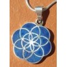Pendentif FLEUR DE VIE bleue