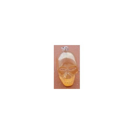 Pendentif Mini crâne en Aqua Tangerine